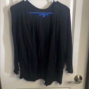 Black Open Front Cardigan